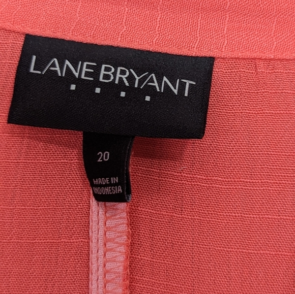 Lane Bryant Top 18 20 Plus Ruched Short Sleeve Button Front 2X - Picture 9 of 12